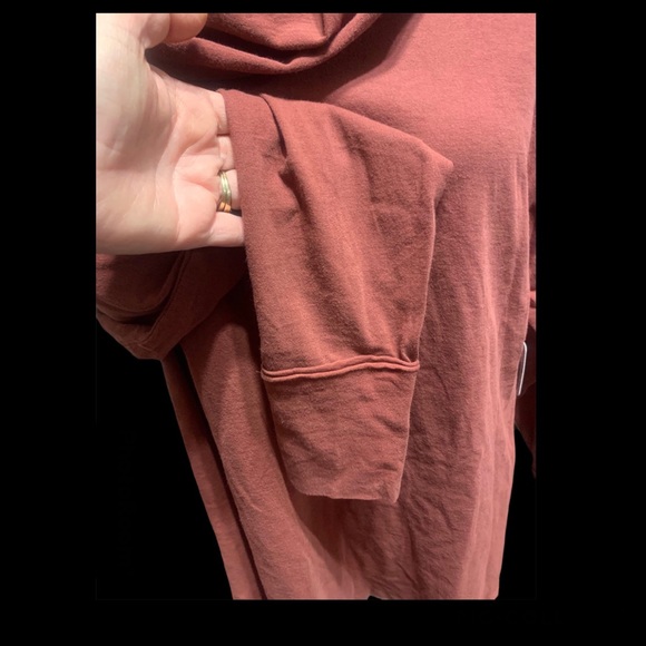 NWT! Free People Cowl Neck Sweater Tee - Picture 5 of 9